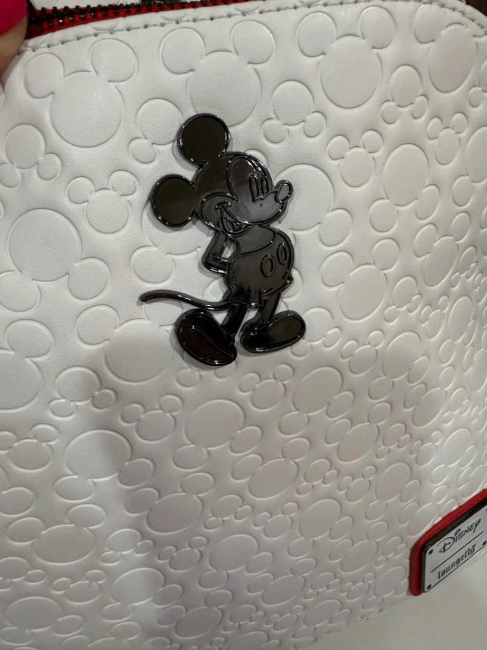 Loungefly Disney Mickey Mouse Embossed with Figural Handle Mini Backpack 🆕🆕🆕 - Picture 8 of 13